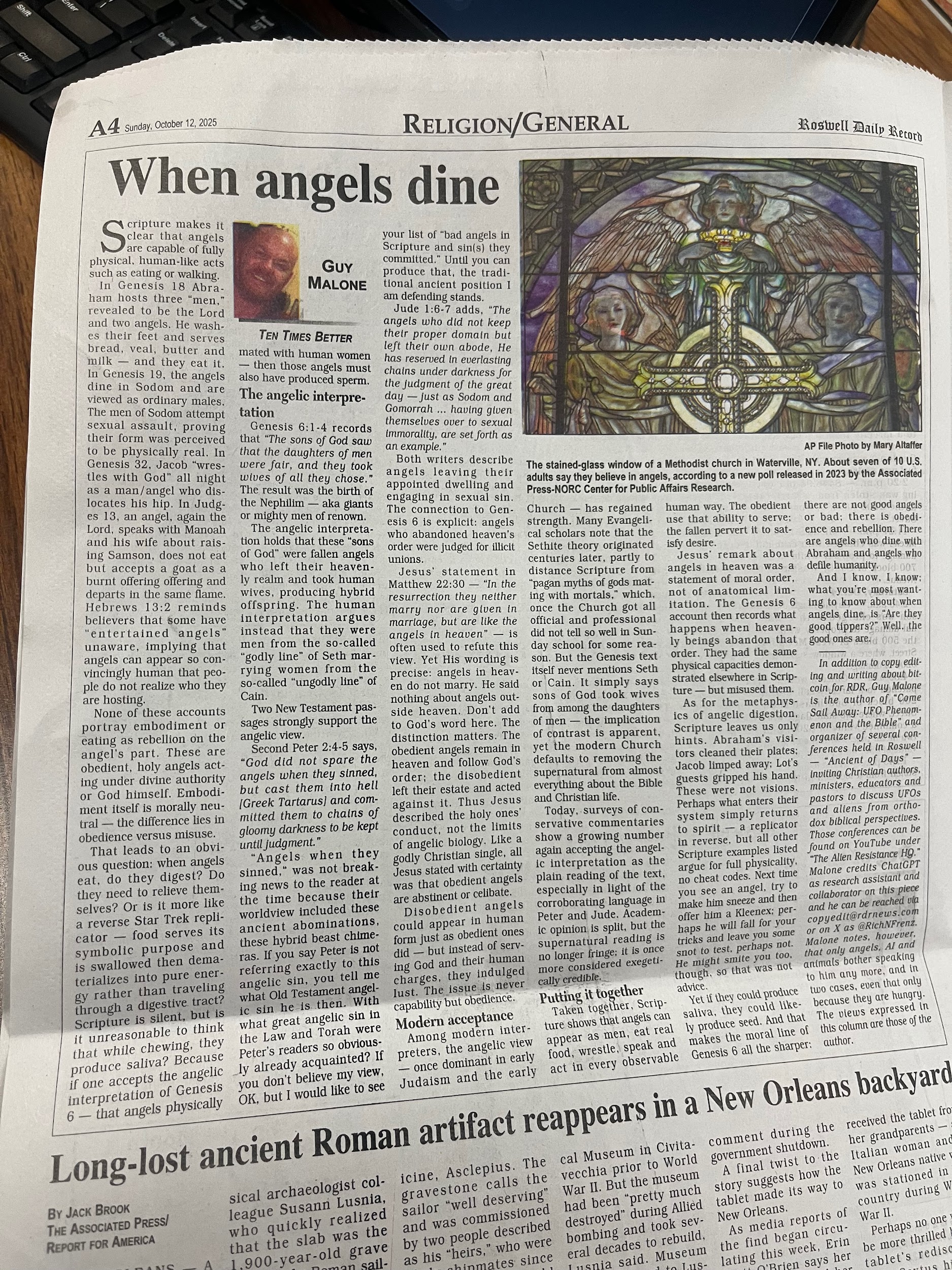 When Angels Dine — Roswell Daily Record, Oct. 12, 2025